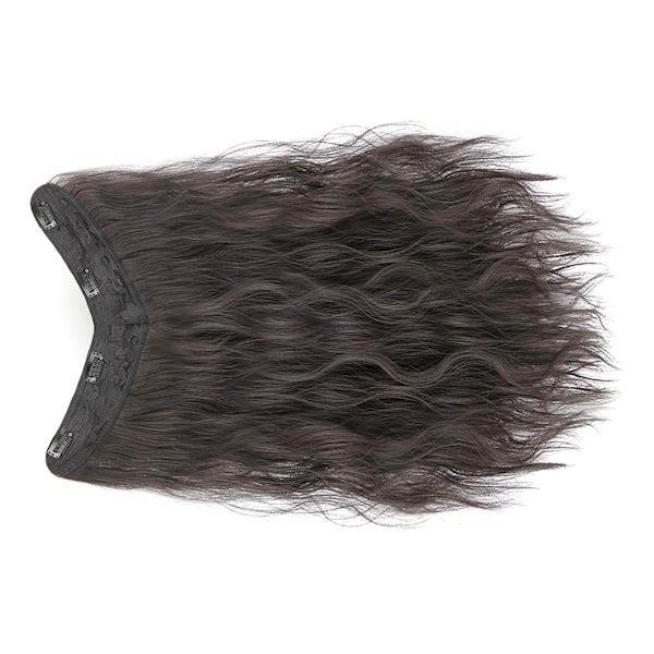 Mänskligt hårklämma svart osynlig transparent sömlös nylontråd 60cm hårförlängning för styling