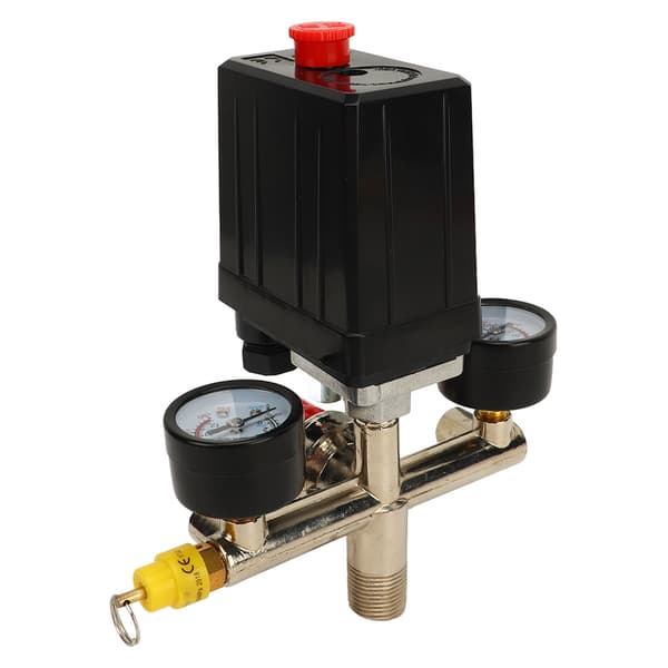 Luftkompressor trykafbryder dobbelt regulator automatisk trykreguleringsventil amerikansk port 0-12BAR 0-180PSI
