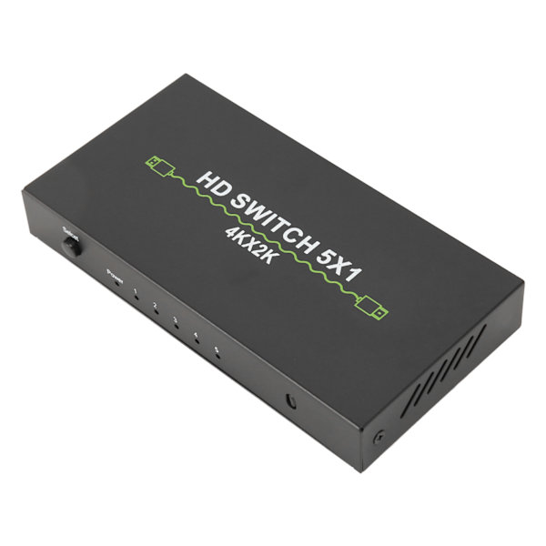 5 inn 1 ut lydsvitsj 4k 30Hz HD-svitsj for datamaskin bærbar PC dekoder smartbokser 100‑240V EU-plugg