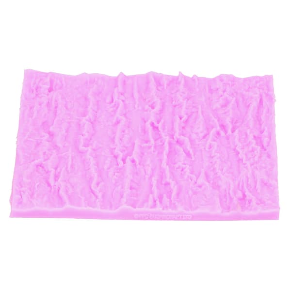 Trädbark Textur Silikonform Tårtfondant Spetsform Avtrycksmatta Dekorationsmaterial Rosa