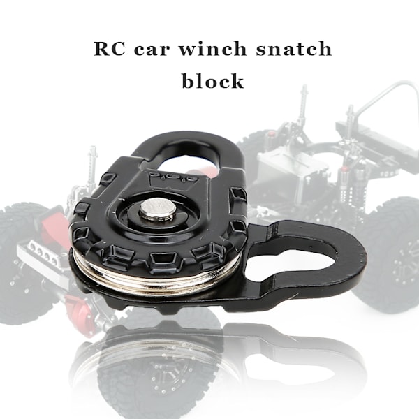 1 stk Black Metal Racing Heavy Duty Winch Snatch Block for 1:10 RC bildeler