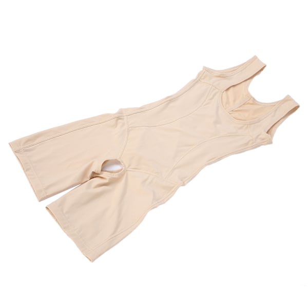 Åben Skridt Body Shapewear Slankning Butt Lifter Talje Træner Mave Kontrol Kvinde Bodysuit (Khaki)M