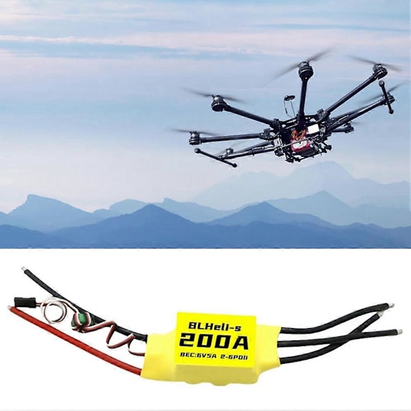 BLHeli Børsteløs ESC 200A 2-6S 6V 5A BEC for RC FPV DIY Deler B