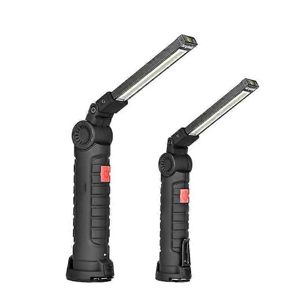 4 stk. COB Arbejdslampe Ultra Lysstærk LED Arbejdslampe, USB Genopladelig Bærbar Inspektionslampe med Magnetisk Base, 5 Lystilstande 6000K Lanterne til Bil