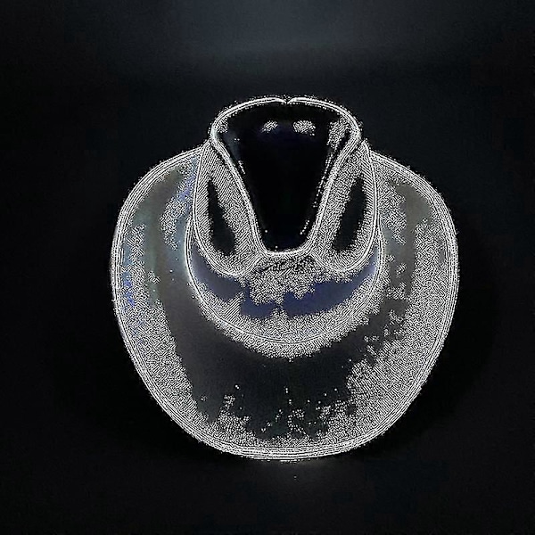 Disco Lysende Led Brud Cowgirl Hat Glødende Lys Bar Kasket Polterabend Festartikler Blinkende Neon Western Cowboy Hat Hvid