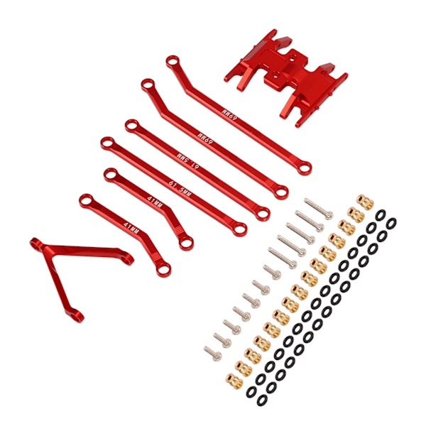 RC-styrstångsats för Axial SCX24 1/24 Deadbolt AXI90081 B17 AXI00004 RC-biluppgraderingsdel röd