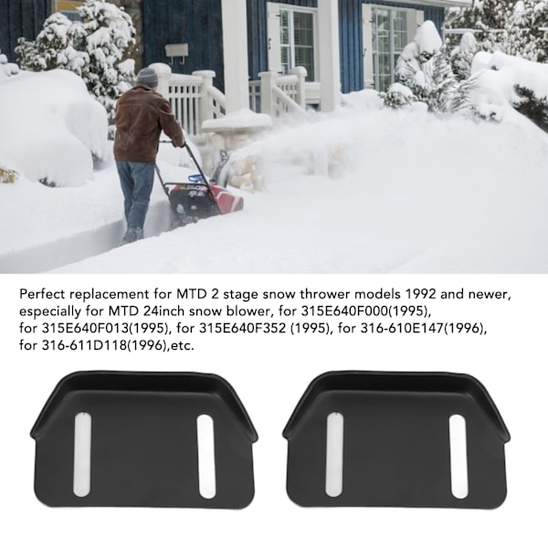 2 sett for MTD 784-5580 snøfreser glidesko Høydejuster snøfresere Blåser glideplate sko med monteringsutstyr