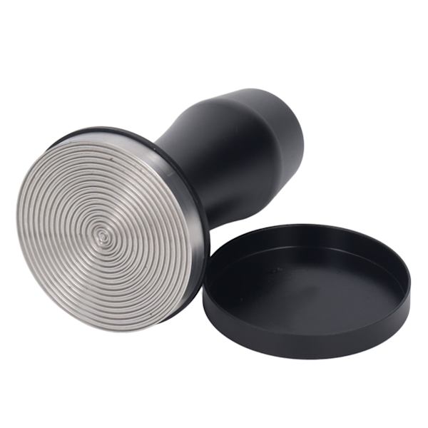 Kaffe Tamper i Aluminiumlegering Kalibrerad Tamper med Fjäderbelastad Bas i Rostfritt Stål för Café Hem 58 Trådbotten