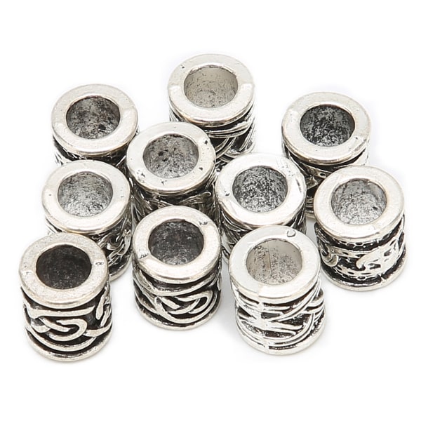 10 kpl Viking Beard Beads Seos Antiikkinorjalainen Dreadlock Helmet partahiuksille Tee itse rannekoru kaulakoru