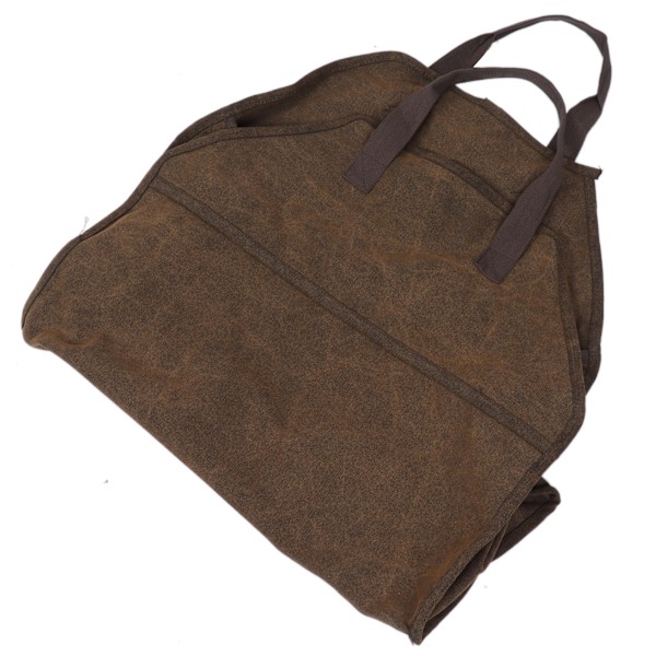 Bärbar canvas vedkorg vedförvaring väska arrangör öppen spis tillbehör