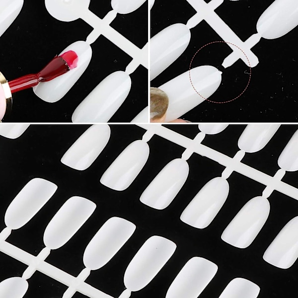 240 stk. negltips displaystativ - Profesjonell oval negllakkpalett for DIY manikyrtilbehør