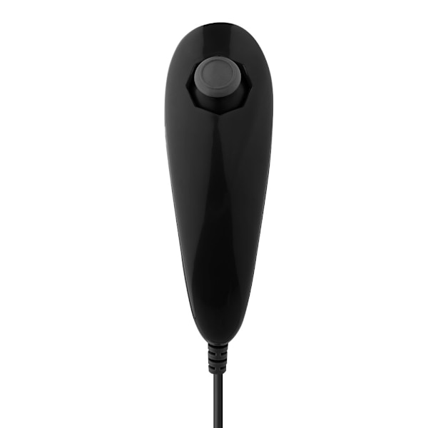 Böjd spelhandkontroll Gamepad Fjärrkontroll för Nintendo Wii (Svart)