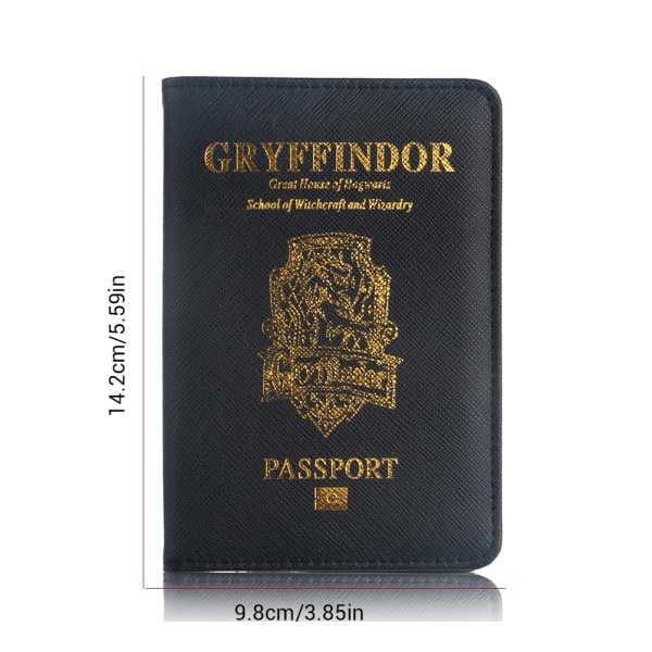 RFID Blocking PU Læder Passport Holder Pung - Sort