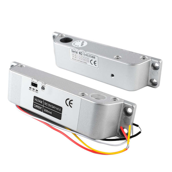 Elektrisk Drop Bolt Lock 12V til 24V Aluminiumslegering Elektronisk dørlås til adgangskontrolsystem