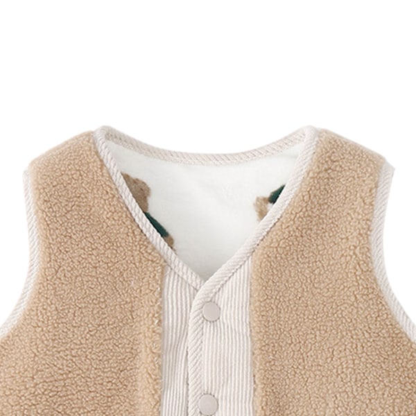 Børne Fuzzy Vest Dobbeltsidet Stil Vest Fashion All Matched Vinter Vest Jakke 120cm/47.2in