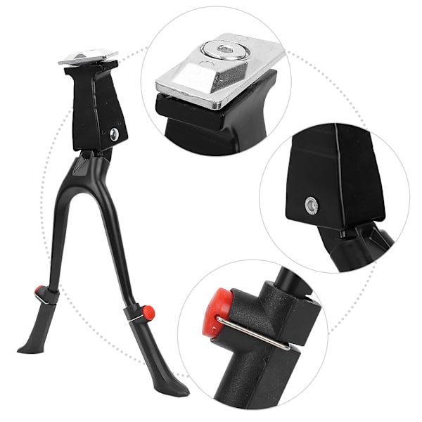 Lettvekts justerbar sykkelsidestativ Dual Leg Kickstand Tilbehør for 26-tommers sykkel