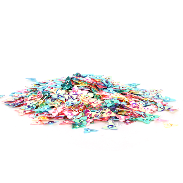 Konfetti Blomformade Glitter Paljetter Färgfest Bröllop Strö Dekoration Tillbehör (1,5 cm Triangulära Blommor)