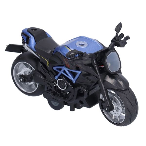 1:12 Motorsykkelmodell Barn Leker Ornamenter Simulering Legering Tilbake Motorsykkelmodell Blå