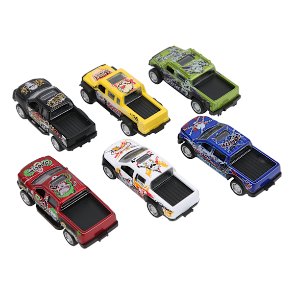 6 kpl 1:64 automallin simulointi seos kuorma-auto sarja lava-auto malli lapsen lelu#1
