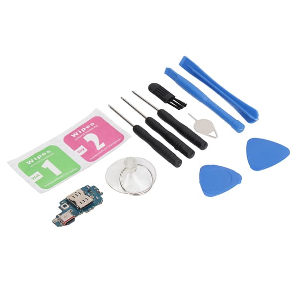 PCB USB-laddningsport dockningskontaktkort flexkabelbyte för Samsung S22 Ultra 5G S908U US-version