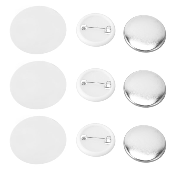 100 set Pin Back Button Delar Rund Form Metall Back Pin DIY Blank Button Badge Delar Set för Klädryggsäckar 25 mm/1.0in