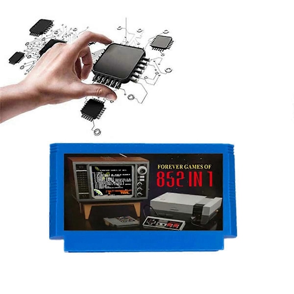 För FC Adapter 852 i 1 FOREVER GAMES Spel Blå