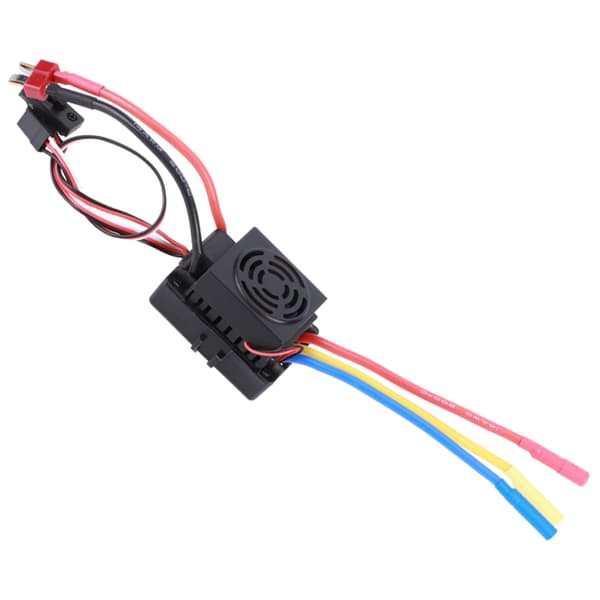 HOBBYFANS 60A Brushless ESC Sensorløs Elektronisk Hastighedsregulator med 4,0 Banan Hoved til RC Bil Sort