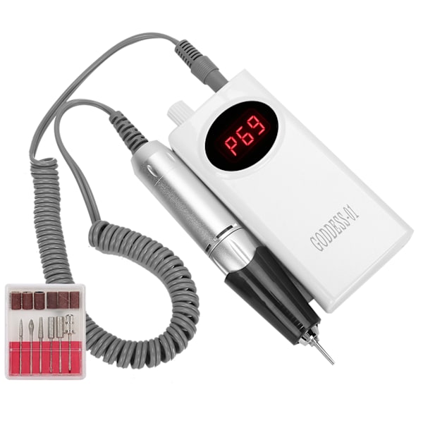 Nagelslipmaskin Polerare Bärbar Elektrisk Nagelfil USB Laddningsbar Manikymaskin EU-kontakt 110~240V