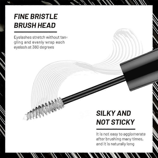 Farverig Mascara, Vandfast Langtidsholdbar Tyk Mascara (Hvid)