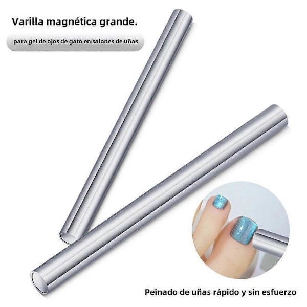 Stark Magnetisk Stav för Kattögonspollen och Nagelkonst med Stor Magnet Manikyr och Nagelsalong Silverfärg
