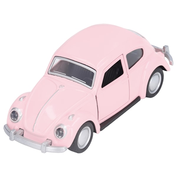 1:36 Valettu metalliauto pienoismalli Vintage Vetopalautus Leluauton mallisto lapsille Vaaleanpunainen