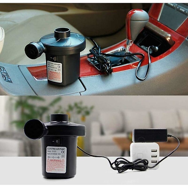 Portabel Elektrisk Luftpump DC 12v/AC 230 240v Snabb Fyllning Elektrisk Inflator Luftpump för Uppblåsbar Luftmadrass Leksak Kudde Pool Flytande Be