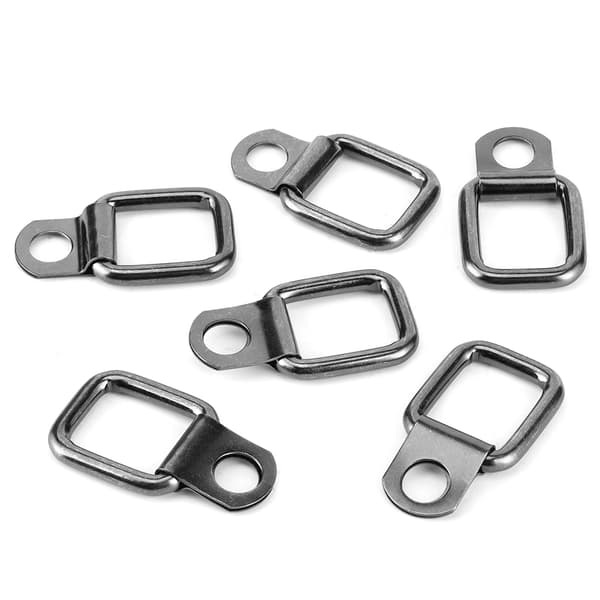 6 stk. surrings-D-ringe, foldbare udskiftningstilbehør, passer til Jeep Wrangler 2007-2017