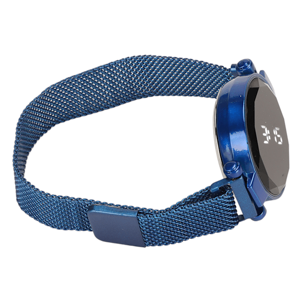 Kvinnor LED watch LED-pekskärm Stor skärm Hållbar legering Modedesign Digital LED- watch för flickor Kvinnor Vuxen Blå