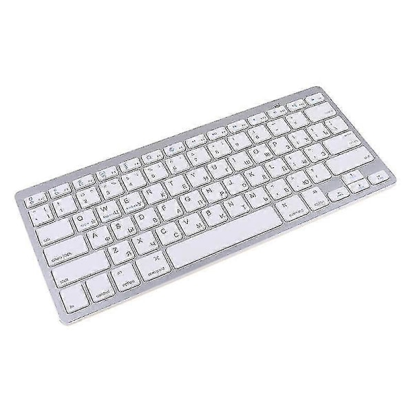Russisk Mini Trådløst Bluetooth-kompatibelt 3.0 Slim Tastatur For Windows PC