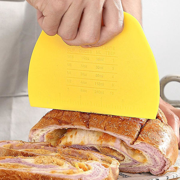 Livsmedelssäker Plastdegspruta och -skärare - Multifunktionellt Verktyg för Deg, Tårta och Bröd