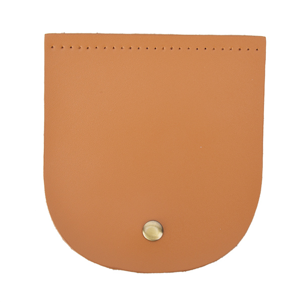 Väska Flip Cover Split Läder Magnetiskt Spänne DIY Handgjorda Handväskor Delar med Brons Tillbehör 12.6x13.7cm(Brun Gul )