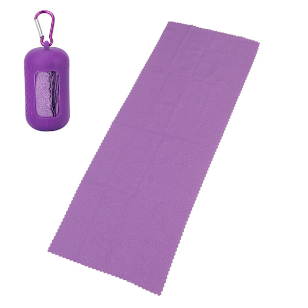 Bärbar kylhandduk Mjuk andningsbar mikrofiberhandduk Multifunktionella sporttillbehörLila