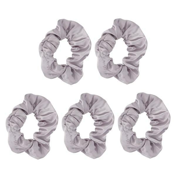 5 stk Light Up Scrunchies Light Up Grey Satin Elastic Glow in The Dark Hair Scrunchy til kvinder