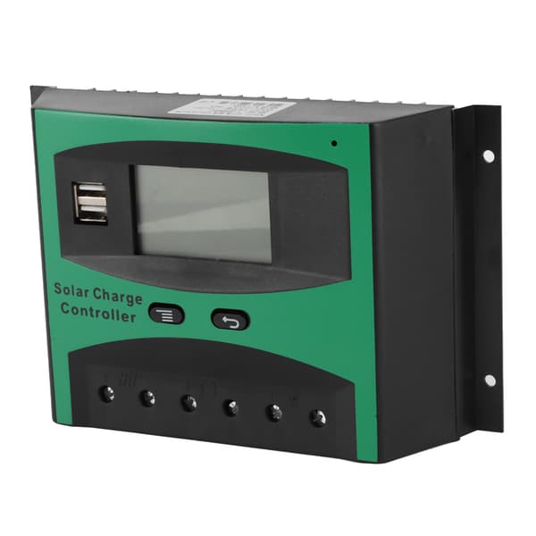 60A 12/24V Solar Charge Controller Dobbelt USB-port God varmeafledning Solpanel Intelligent Regulator