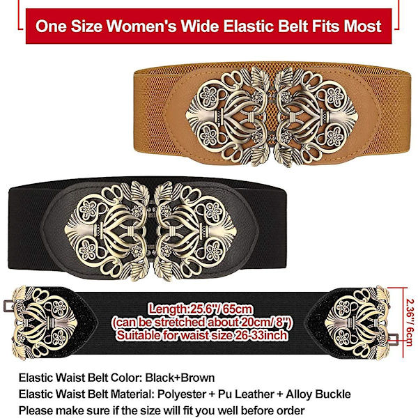 Retro Elastisk Midja Dam 2-Delars Set