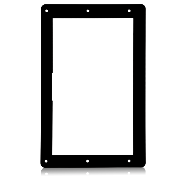 7-tommers akrylbeskyttelsesdeksel med stativholder for Raspberry Pi 7" skjerm