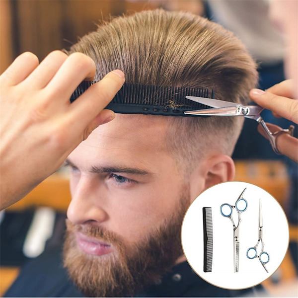 4 st/set Hår saxar Klipp saxar Kam Salon Professionell Frisör Hårklippning Tunnande Frisör set