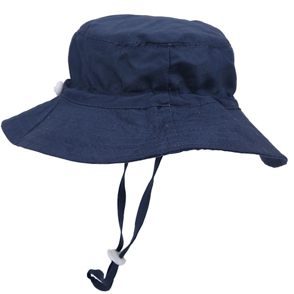 Barnebøttehatt Unisex Baby Boy Girl Utendørs Justerbar Strandlue Bøttehatt Mørkegrønn M