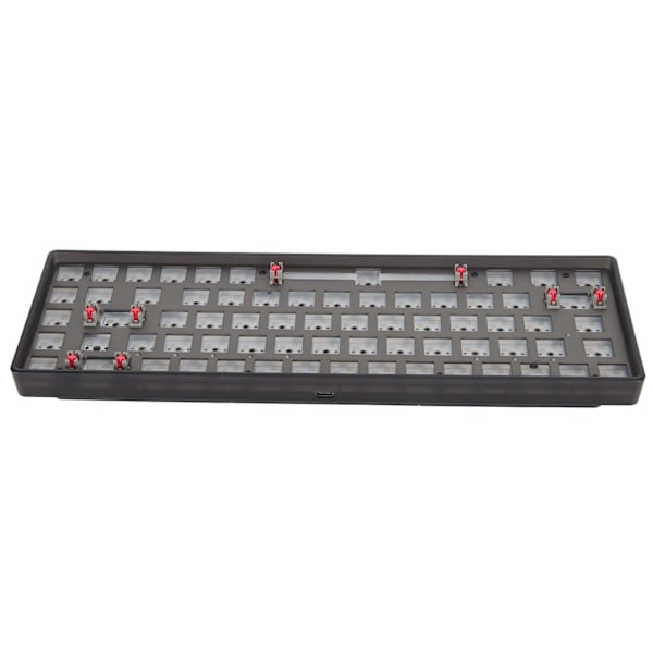 Mekanisk tangentbordssats 68 tangenter 2,4G BT trådbundet läge 65% layout Hot Swap anpassat spelande tangentbord för DIY-byte svart