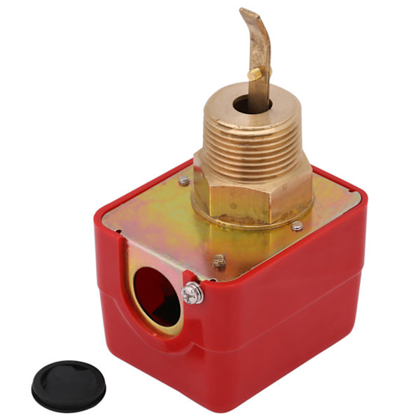 1 stk AC250V 10Bar Messing Vandstrømsafbryder Paddle Control NPT Gevindforbindelse Rød