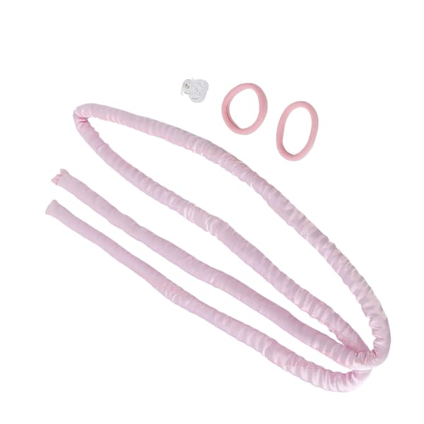 Pink Varmefrit Krøllesæt Hårspole Høj Komfort Stof Hårbøjle Clips DIY Krøller Ruller til Sovning