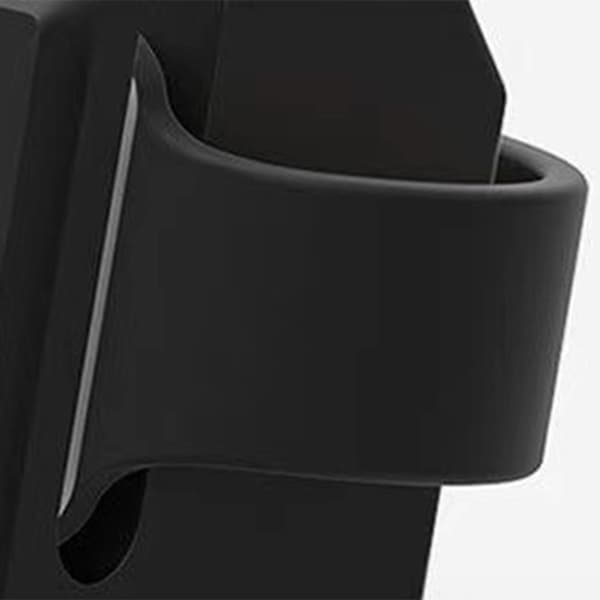 Ur-opladerstand Silikone Kompatibel Bærbar Multifunktionel Ur-opladningsholder til IWatch Sort