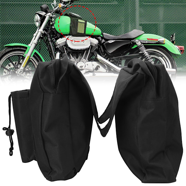 Polyester Sort Motorcykel ATV Hængetaske Strand Buggy Snescootere Forreste Sadel Opbevaringspose