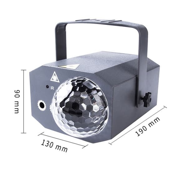 LED-scenelys Fargerik lysprojeksjonsballlys med fjernkontroll for bursdagsfester US Plug 10W